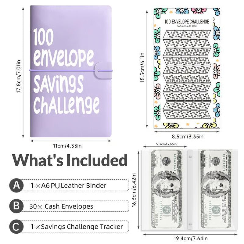 🔥💸100 Envelope Saving Challenged Book