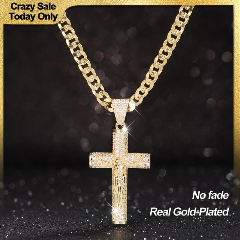 VeryVelora™ 14K Gold-Plated Crucifix Chain