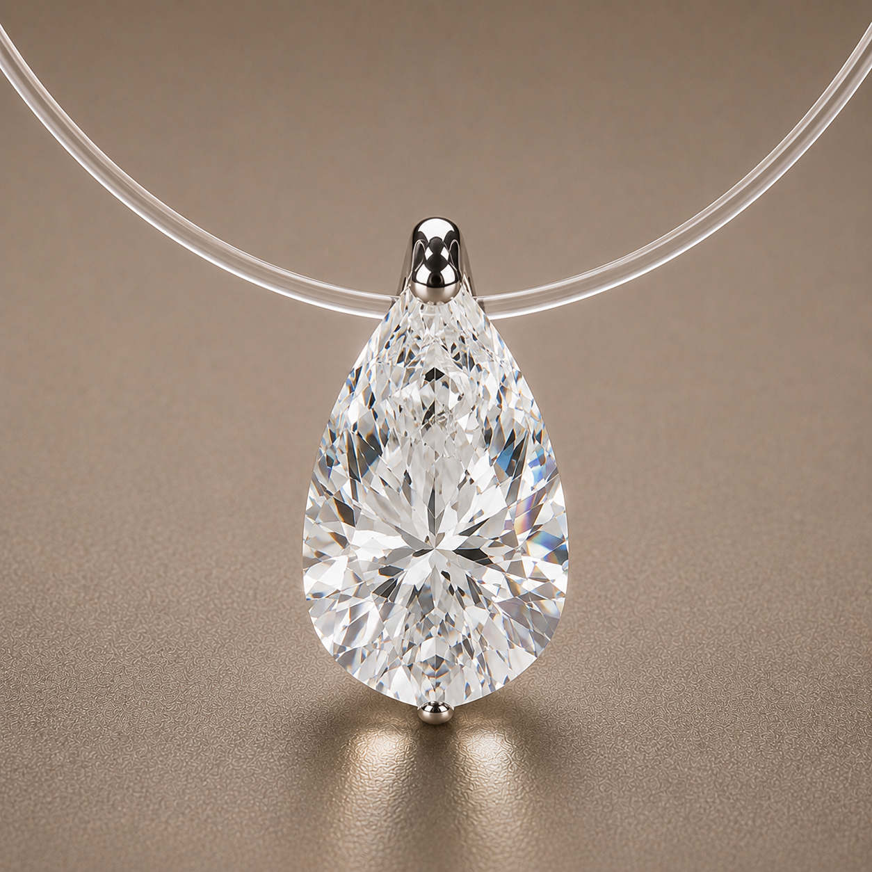 Invisible Floating Crystal Necklace