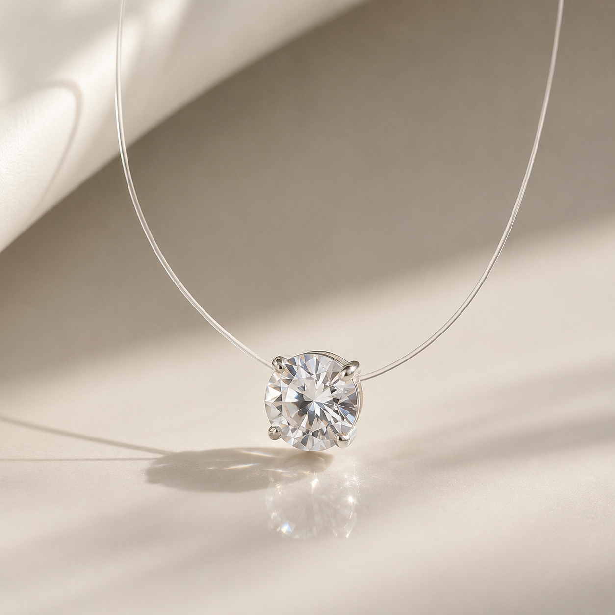 Invisible Floating Crystal Necklace