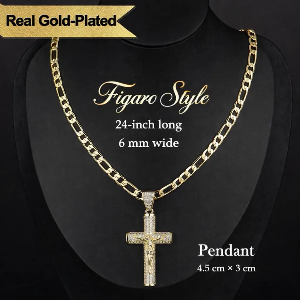 VeryVelora™ 14K Gold-Plated Crucifix Chain