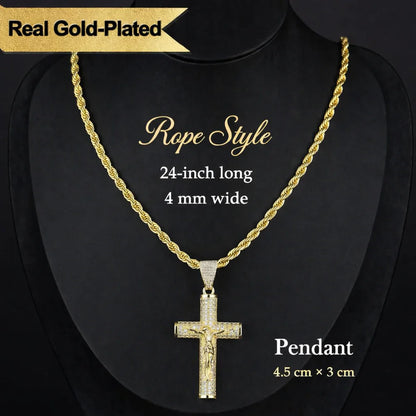 VeryVelora™ 14K Gold-Plated Crucifix Chain