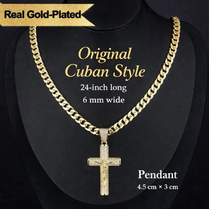 VeryVelora™ 14K Gold-Plated Crucifix Chain