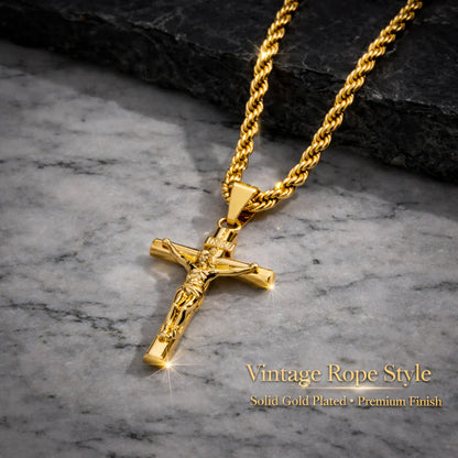 VeryVelora™ 14K Gold-Plated Crucifix Chain
